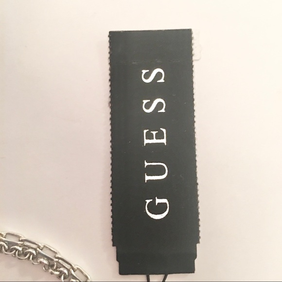 Guess Multi Layer Necklace SilverTone/ Rhinestone - Picture 3 of 8